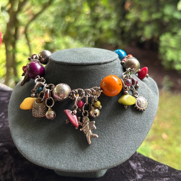 Vintage Jewelry - 🍓VTG BOHO CHUNKY Y2K CHARM ANKLET